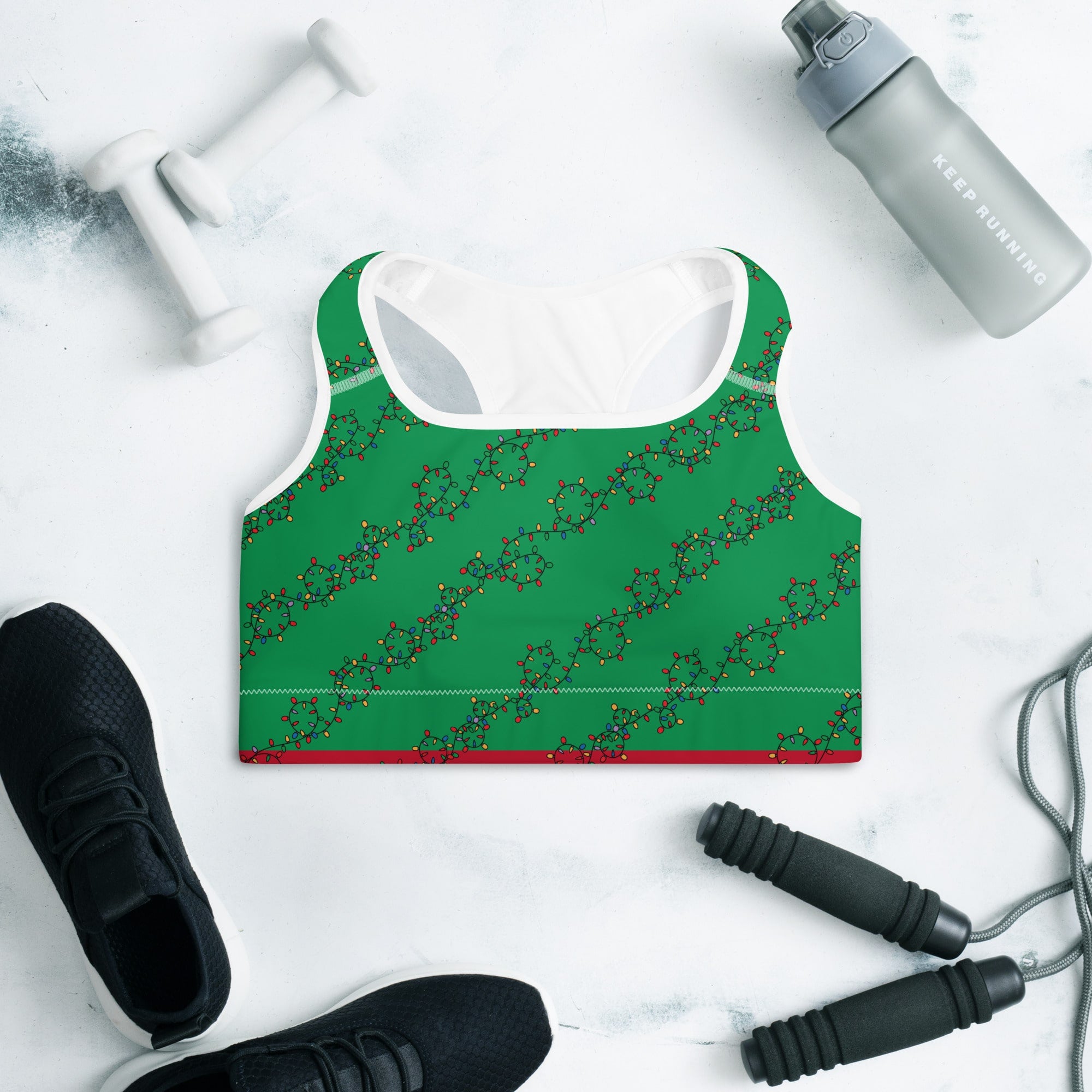 women-christmas-outfit-green-sports-bra