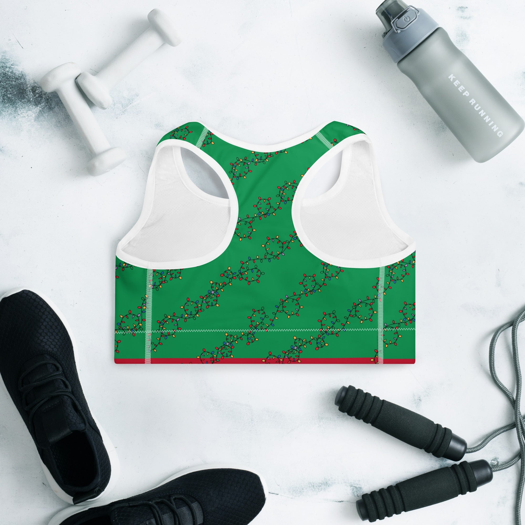 women-christmas-outfit-green-sports-bra